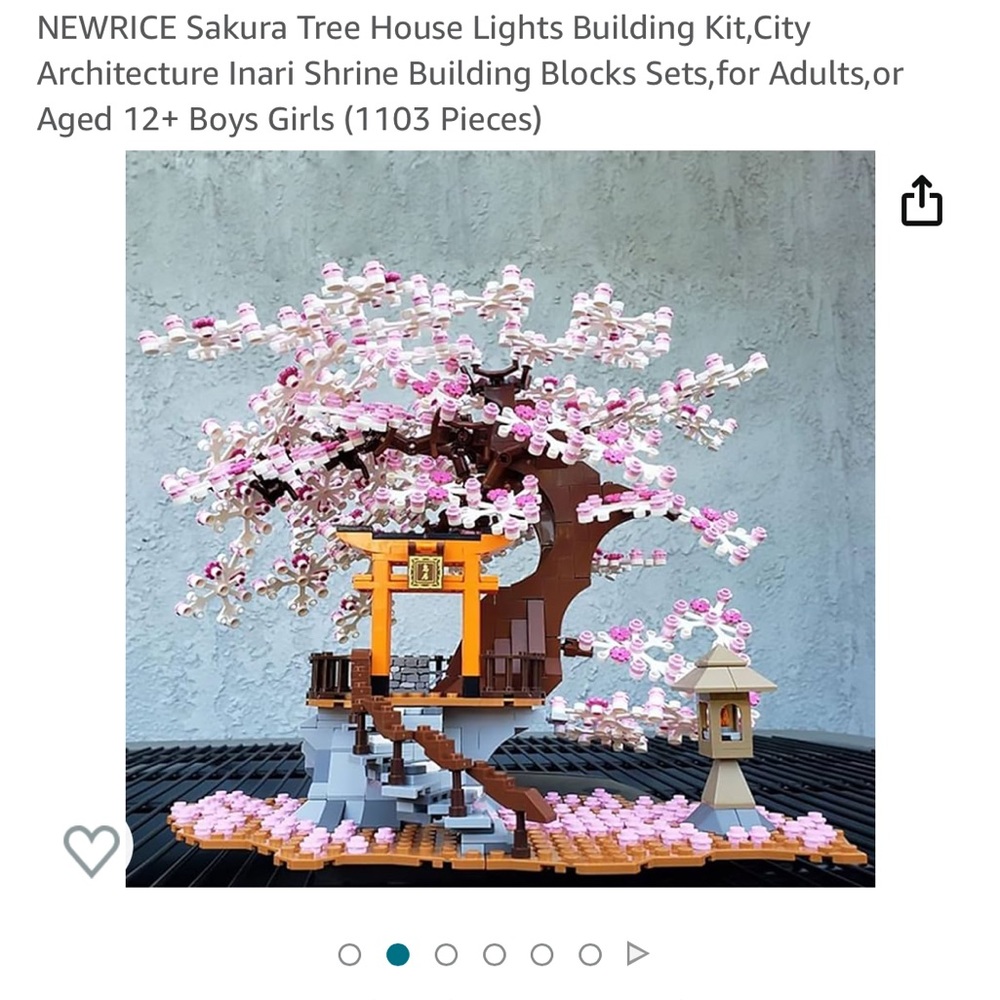 NIB Unopened NEWRICE Sakura Tree House Lights Building Kit. Rec. age 12+.